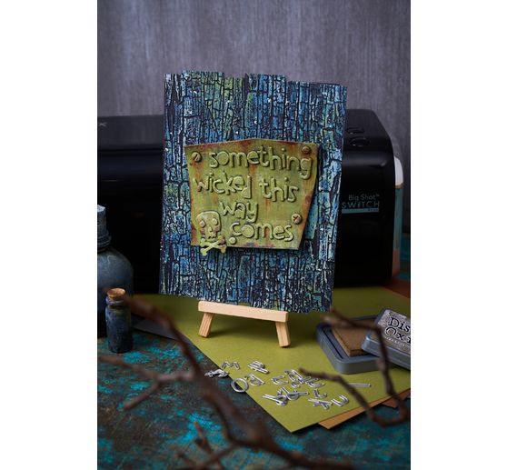 Fustella Sizzix Thinlits "Ritaglio alfanumerico inferiore di Tim Holtz".