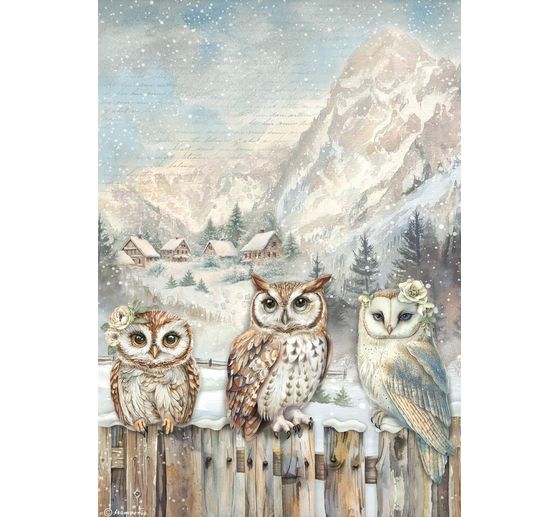 Motif straw silk assortment "The Owl's House"