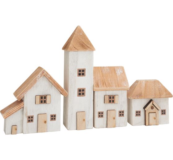 Case in legno, 4 pezzi