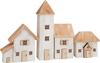 Case in legno, 4 pezzi