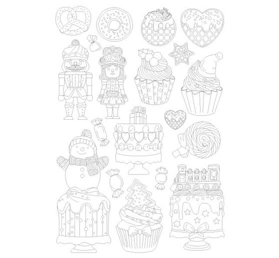 Silicone mould A5 "Candy Christmas - Cakes"