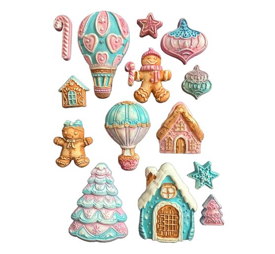 Silicone mould A5 "Candy Christmas - Gingerbreads"