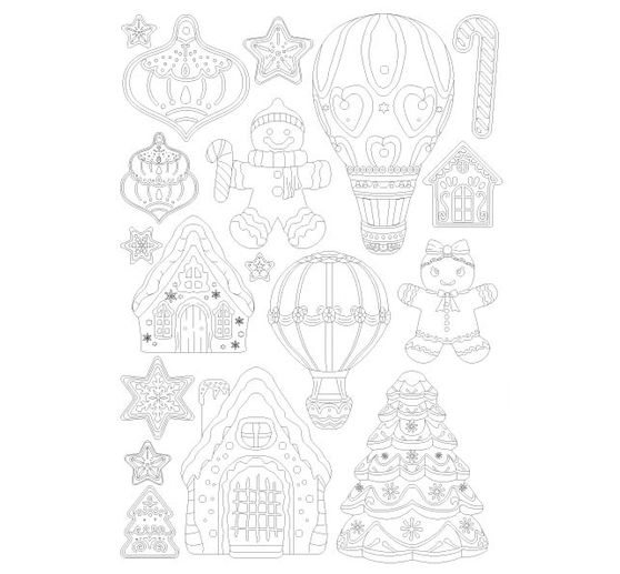 Silicone mould A5 "Candy Christmas - Gingerbreads"