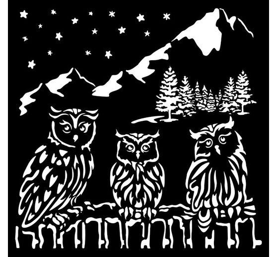 Stencil "The Owl's House - Owls"