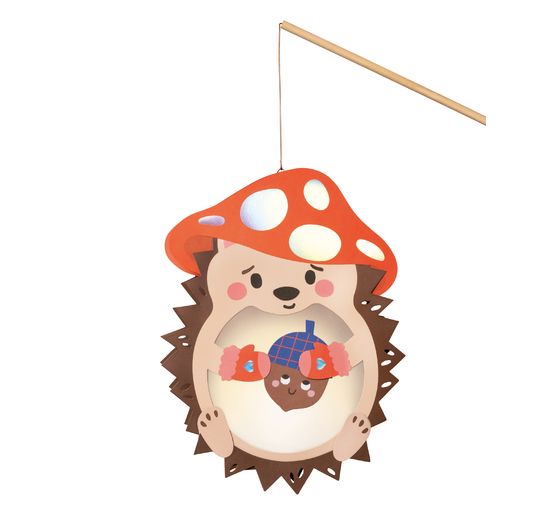 Lanterns handicraft set "Hedgehog", incl. LED light