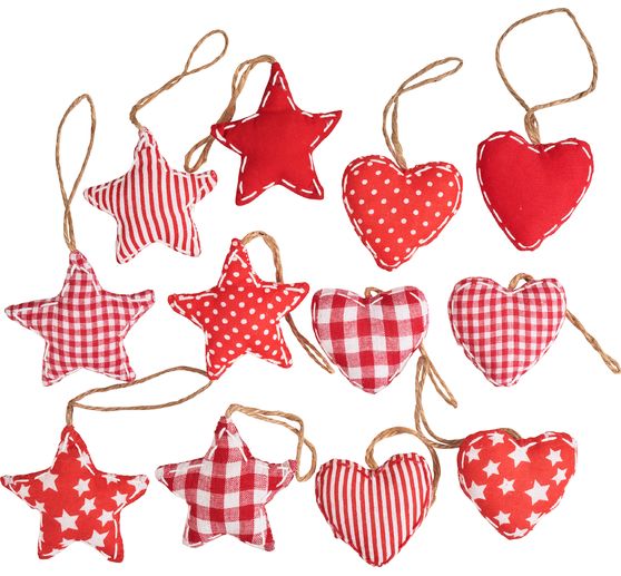 VBS Fabric pendants "Star and heart"
