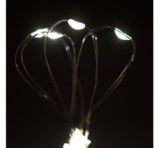 Micro LED chain of lights, with timer, black wire, 30 LEDs