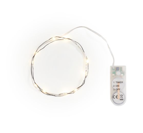 Stringa di luci a LED con timer 6/18h, 10 LED