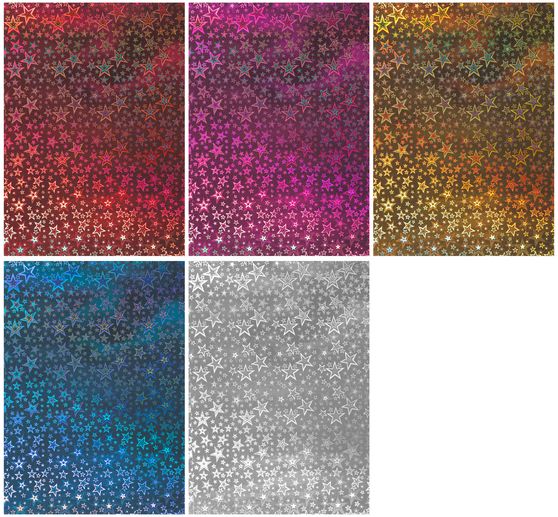 Holographic cardboard "Stars"