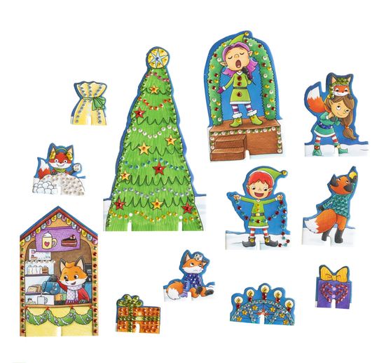 Creative set "Diamond Painting - Adventskalender Glitzerndes Weihnachtsdorf"