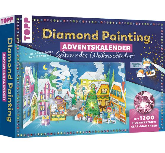 Creative set "Diamond Painting - Adventskalender Glitzerndes Weihnachtsdorf"