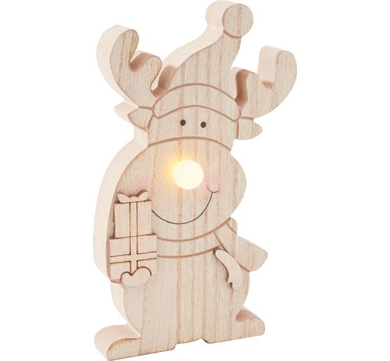 VBS Wooden elk with LED nose