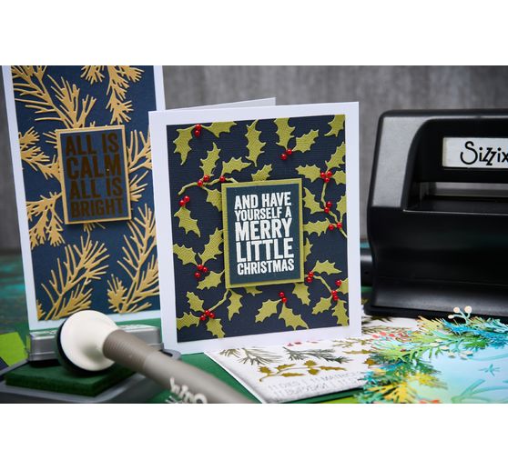 Sizzix Thinlits Punching template "Holiday Greens by Tim Holtz"