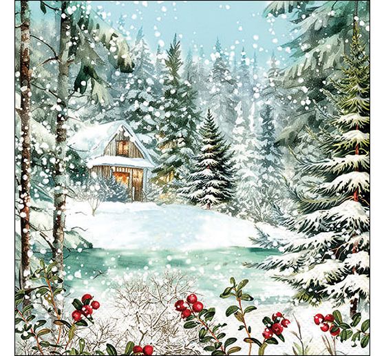 Tovagliolo "Cabina nel bosco