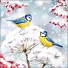 Tovagliolo "Birds In The Snow"