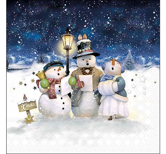 Tovagliolo "Singing Snowmen"