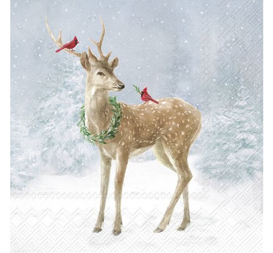 Napkin"Deer in Snow"