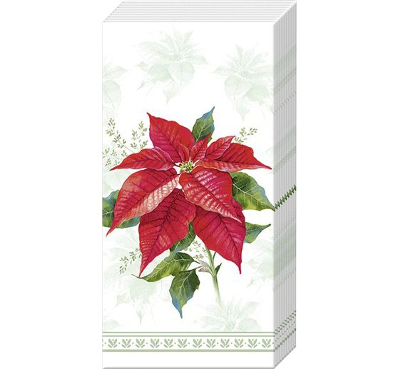 Paper handkerchiefs "Classic Poinsettia"