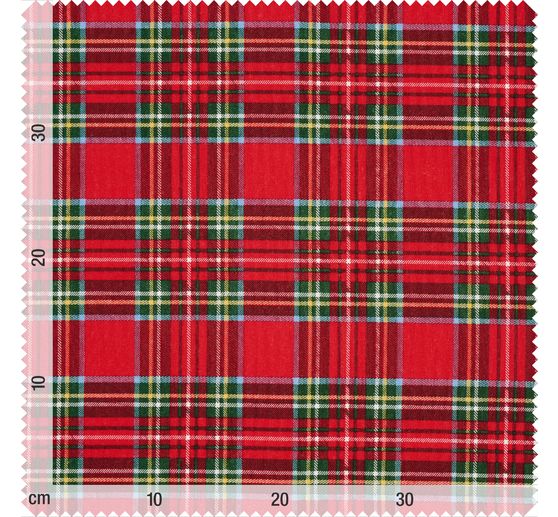 Decoration fabric linen optics "Tartan"