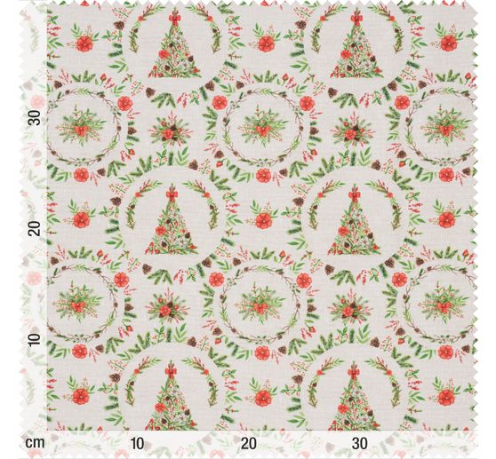 Decoration fabric linen optics "Christmas tree"