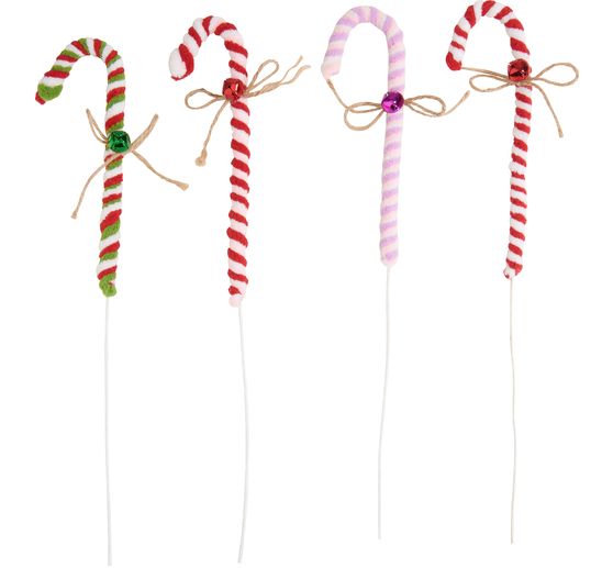 VBS Chenille candy canes, set of 4