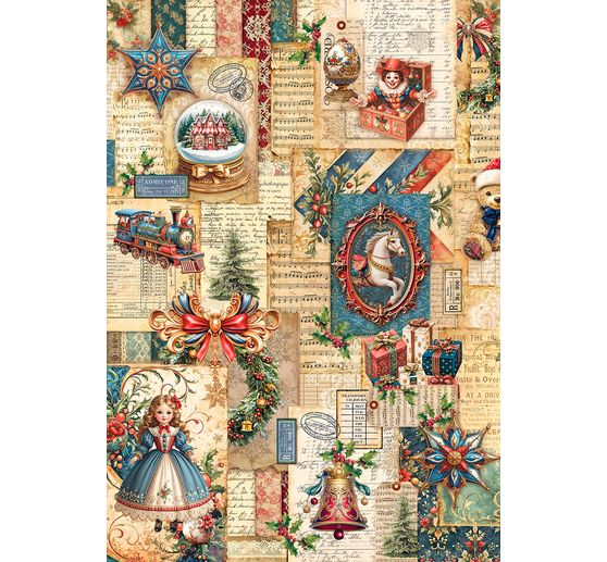 Motif straw silk assortment "Toy Shop", set of 8