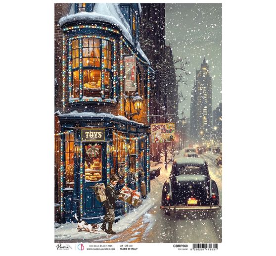 Motif straw silk "Toy Shop"