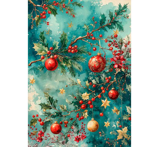 Motif straw silk assortment "Cosy Christmas", set of 8