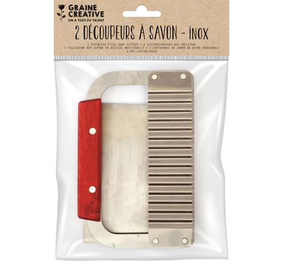 Stainless steel soap cutter, set of 2