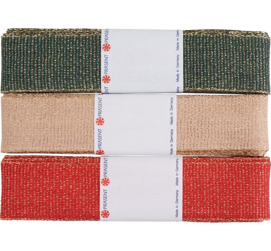 Gift ribbon set "Christmas linen"