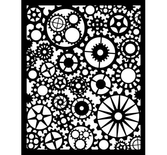 Stencil "Voyages Fantastiques - Gears Pattern"