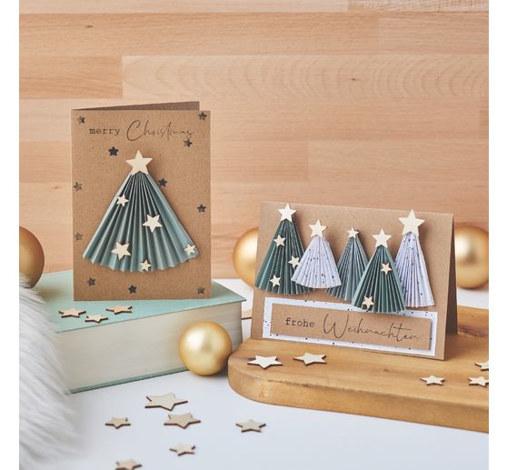 VBS Double cards with envelopes "Kraft paper", 50 pieces