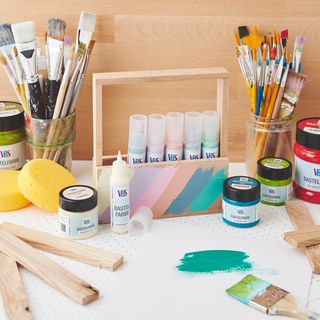 henkelkörbchen aus Bastelklötzchen