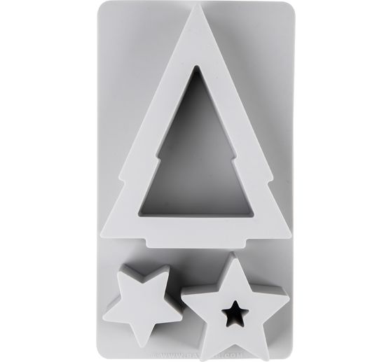 Silicone casting mould "Tealight tree and stars"