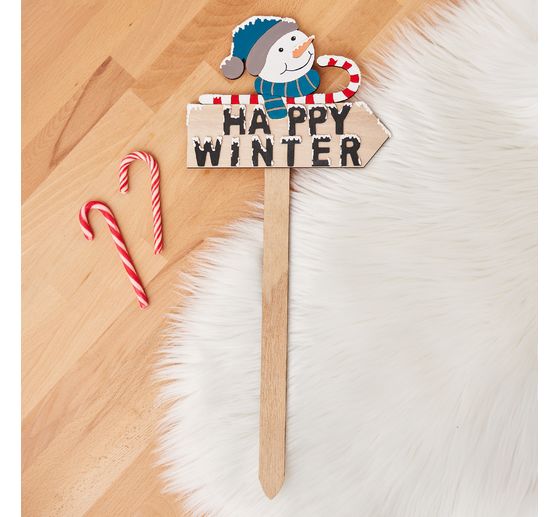 VBS Spine decorative con cartello "pupazzo di neve