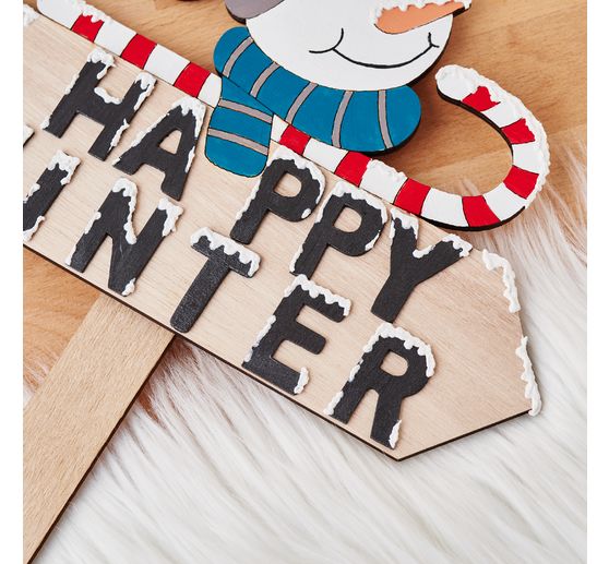 VBS Spine decorative con cartello "pupazzo di neve