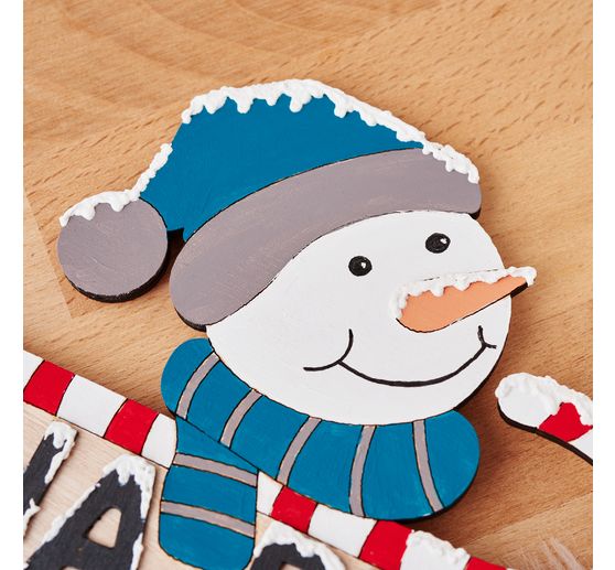 VBS Spine decorative con cartello "pupazzo di neve