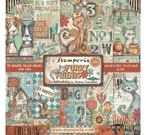 Blocco di scrapbook "Furry Friends"