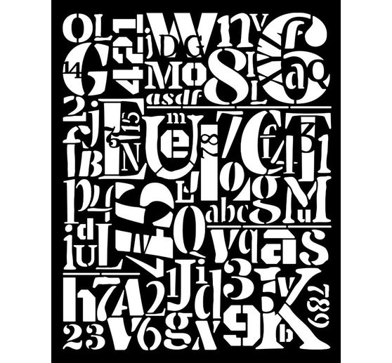 Stencil "Furry Friends - Numbers and Letters"