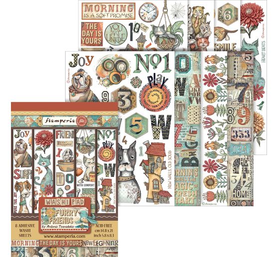 Washi Pad "Furry Friends"