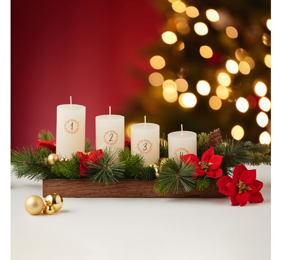 Christmas balls made of glass on wire, 36 pieces, Ø 20 / 25 / 30 mm