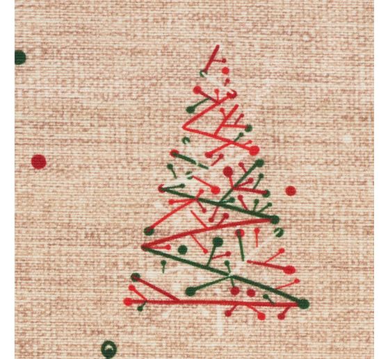 Cotton fabric "Christmas trees", acrylic coated