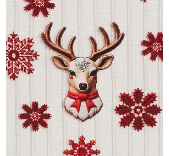 Cotton fabric "Nordic Reindeer"