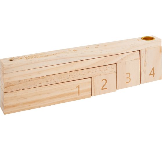 Wooden Advent candle holder, fanned
