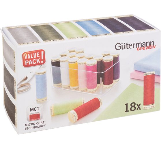 Scatola di filo per cucire Gütermann - 18 rocchetti