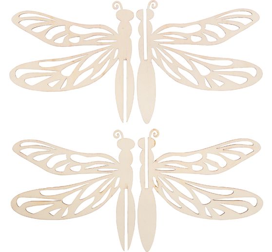 Kit di montaggio in legno VBS "Libellule volanti", 2 pezzi
