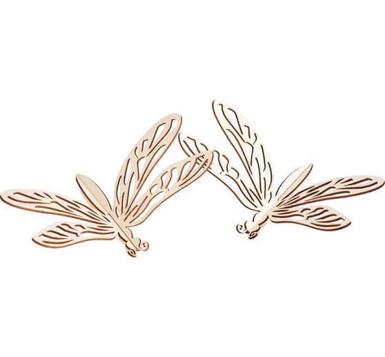 Kit di montaggio in legno VBS "Libellule volanti", 2 pezzi