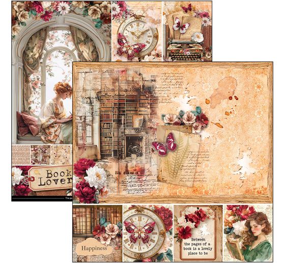 Carta per scrapbook "Book Lovers"