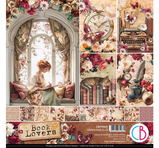 Carta per scrapbook "Book Lovers"
