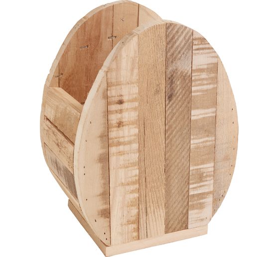 Vaso per piante in legno "Uovo"